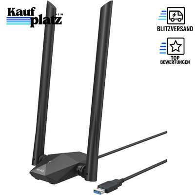 WLAN Stick AX1800 DualBand 1201Mbit/s 5GHz 574Mbit/s 2.4GHz USB Adapter für PC