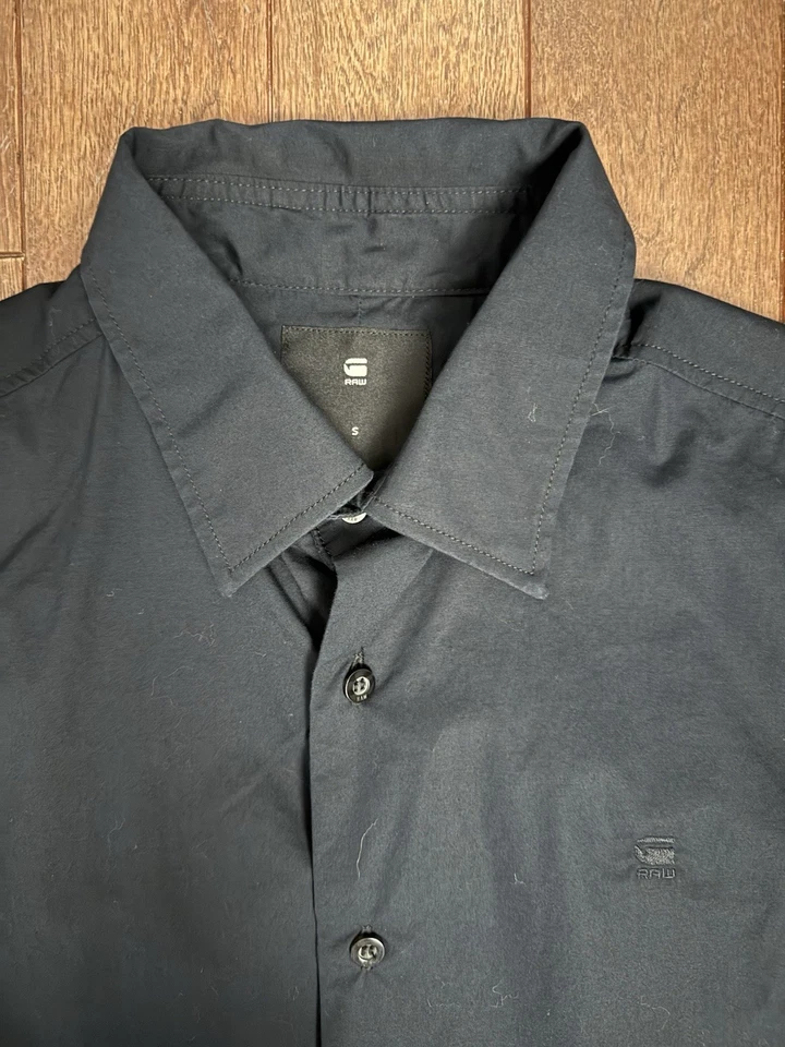 Lote De 2 Camisas G-Star Raw Para Hombre Negro/Negro Rayas Hombres Camisa Talla S Foto 3 de 4