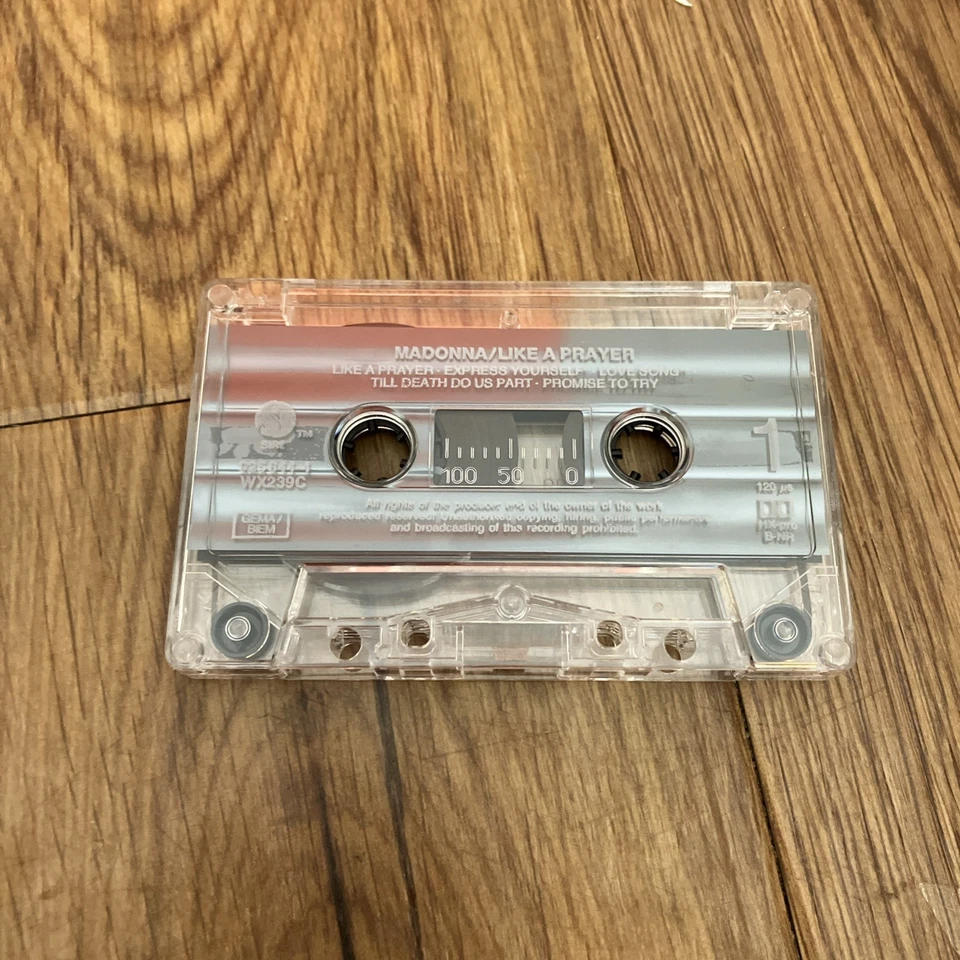 Madonna like a prayer 1989 cassette tape album vintage tested rare pop music - Image 3 of 4