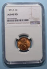 1953-S WHEAT CENT NGC MS 66 RD EBAY AUCTION COMP $33.95 STOCK PHOTO #SP-10