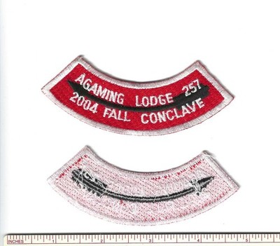 SCOUT BSA 2004 OA LODGE 257 AGAMING FALL CONCLAVE INDIANHEAD CNCL ROCKER STRIP !