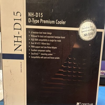 Noctua NH-D15 D-Type CPU Cooler Dual 140mm SSO2 Fans . Missing Intel MB Bracket 
