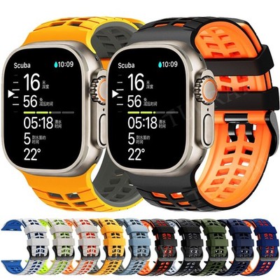 Sport Silikon Armband für Apple Watch Ultra 3 49mm Series 11 10 9 8 7 6 5 4 3 SE