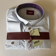MEN Size 56L DAFFAH High Quality ALL SEASON Thobe CUFF SLEEVE SHIRT COLAR