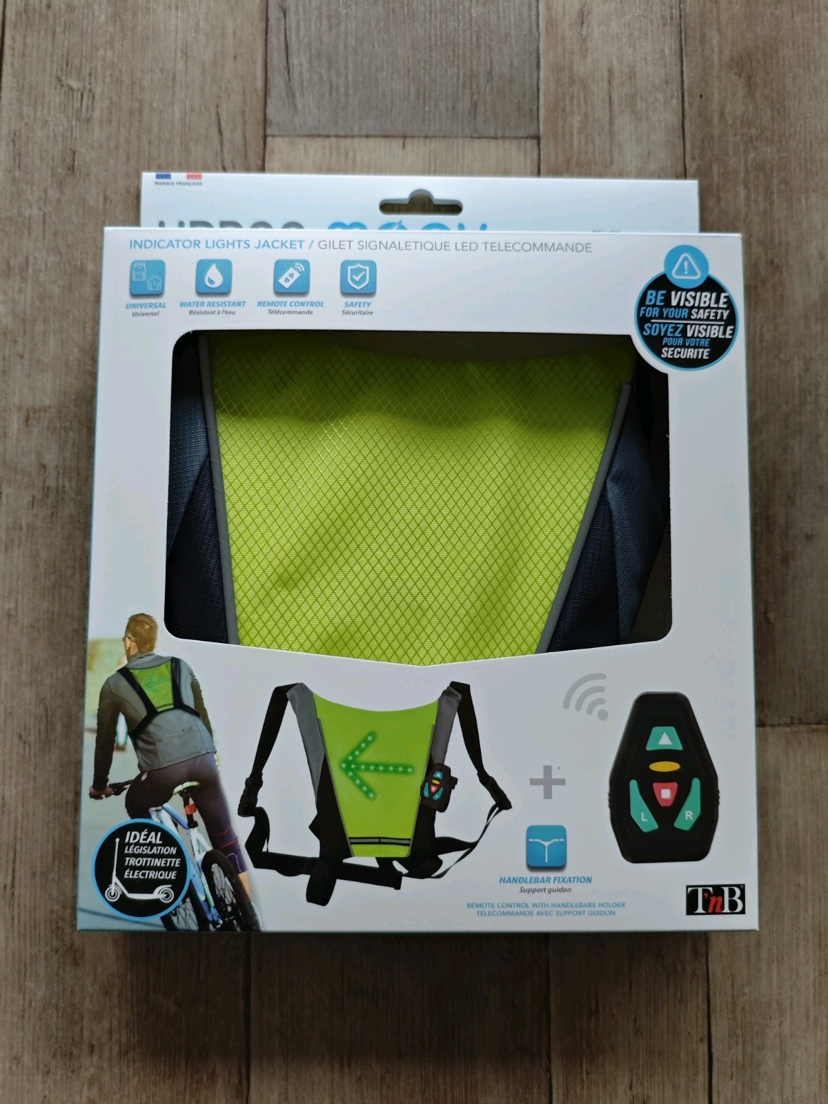 Gilet LED vélo rechargeable USB avec 3 modes d'éclairage haute visibilité nuit