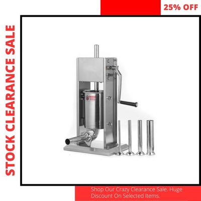 Vertical Sausage Maker 7Lb Stainless Steel Dual Speed