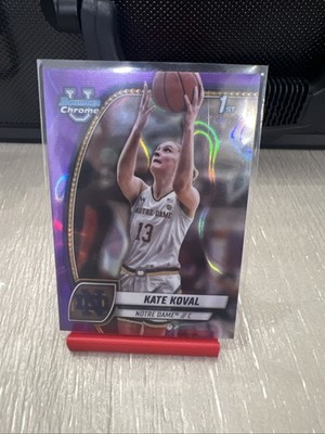 2024-25 Bowman University Chrome - Kate Koval #42 Purple Lava Refractor (RC)
