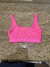PINK By VS Ultimate Unlined Sports Bra Athletic Casual Color Hot Pink Size Small