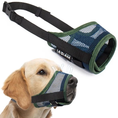 COPPTHINKTU Dog Muzzle - Soft Mesh Mouth Guard for Small, Medium, Large Dogs - Breathable...