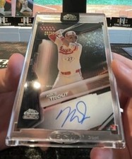 2026 Topps Chrome Black Mike Trout On-Card Auto Red Refractor /10
