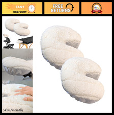 Massage Table Headrest Cover Set - Soft Faux Fleece, Washable Elastic Face Cradl