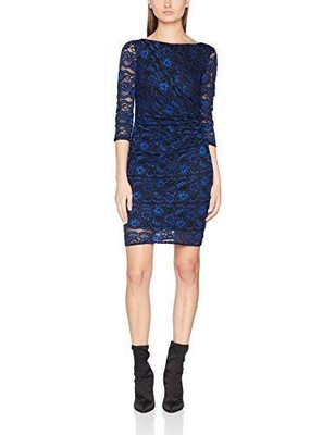 Dorothy Perkins Damen Kleid Lace Bodycon Partykleid, Blau (Cobalt), EU 40