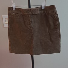 J.Crew Womens Brown Corduroy Stretch Mini Skirt Size 2 Preppy Academia Boho