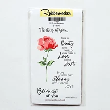 JUST BECAUSE Rubbernecker Clear Stamps Layered Rose Sentiments Beauty Love um419