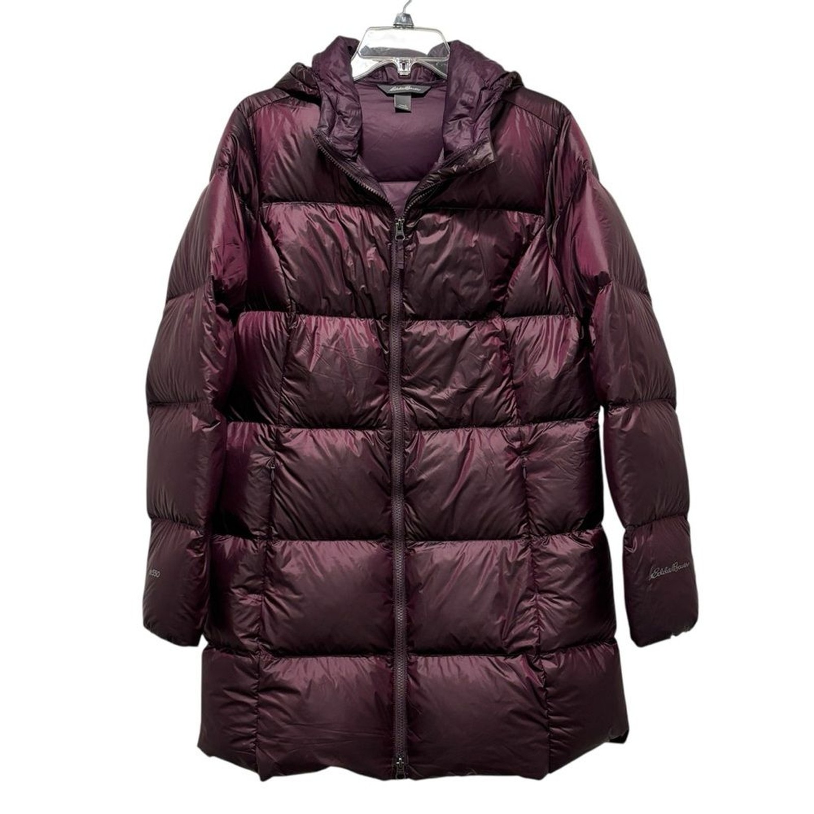 Eddie Bauer EUC EB550 Down Parka Women Medium Plum Purple Puffer Jacket