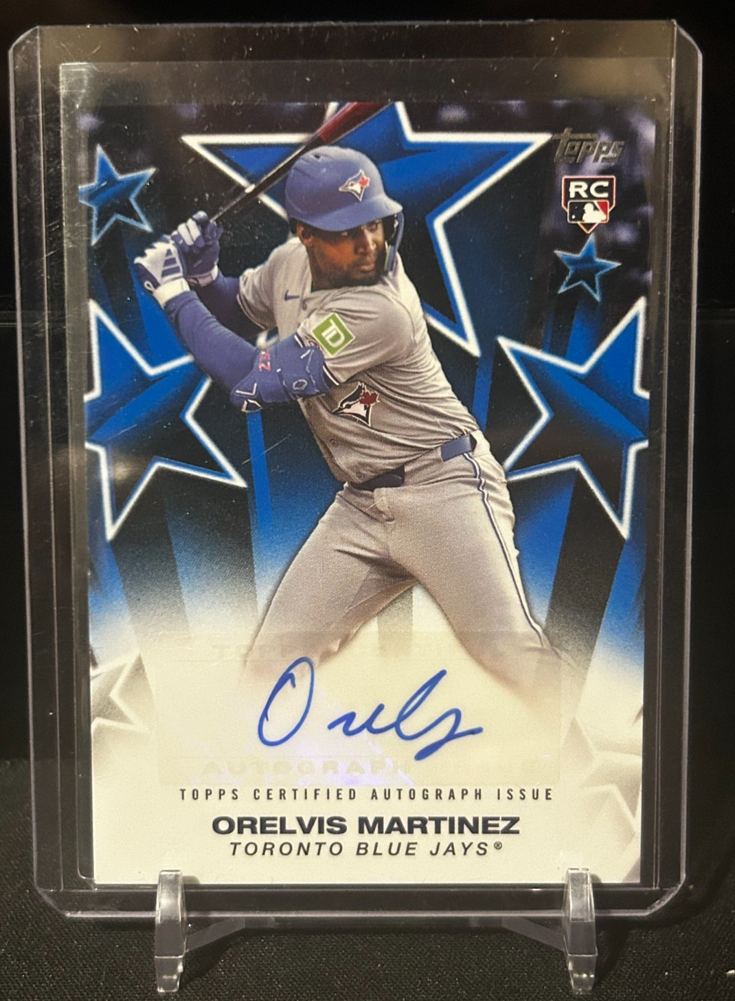 Orelvis Martinez 2025 Topps Baseball Stars Blue Auto /150 BSA-OM Blue Jays