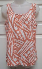 Sonoma Life Style Womens Large Pocket Tank Orange White