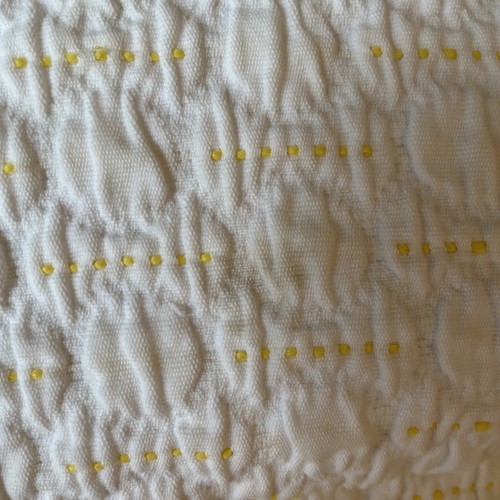 Crate and Barrel Dottie White With Jacquard Woven Dots Coverlet Full Queen - Picture 4 of 7