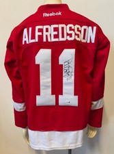 Daniel Alfredsson Signed Detroit Red Wings Reebok NHL Hockey Jersey JSA COA HOF