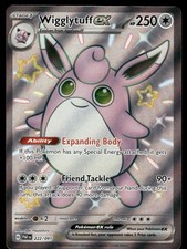 Pokemon Cards Wigglytuff ex 222/091 Paldean Fates Shiny Ultra Rare NM