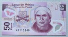 Mexico 50 Pesos 2004 Series A Polymer Unc