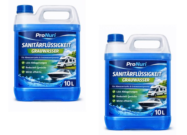 2X 10 L Abwassertank Zusatz Abwasser Grauwasser Campingtoilette Konzentrat Tank-image