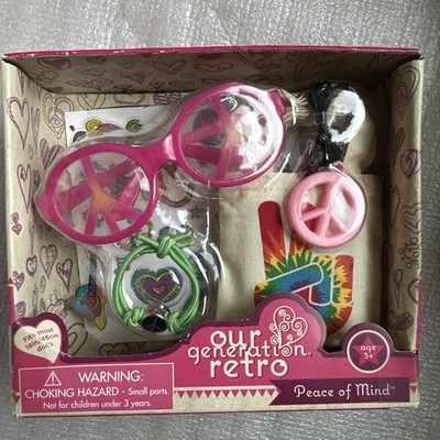 2015 Maison Battat Inc OUR GENERATION RETRO 18  Doll PEACE OF MIND SET NEW NIP