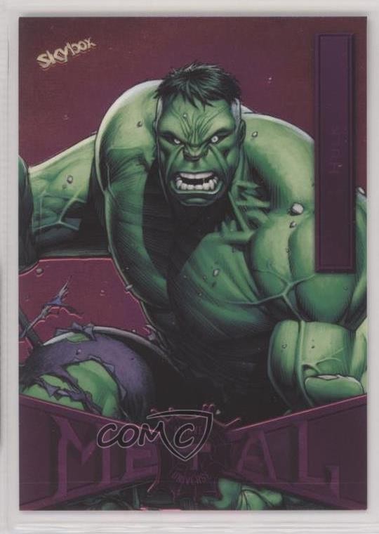 2022 Upper Deck Marvel Metal Universe Spider-Man Pink Light FX 3/75 Hulk #33 p1l