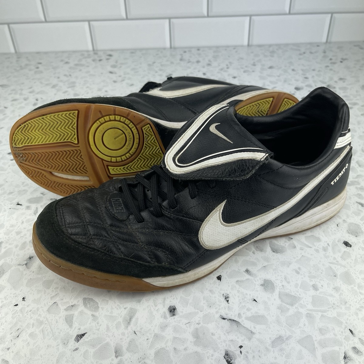 Nike Tiempo Used Indoor Soccer Shoes Men's Size 12 -383 | eBay