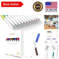 Creative Dual Tip Pens - Non-Toxic, 0.4 Fine Point 1.0 Brush Tips for Crafting