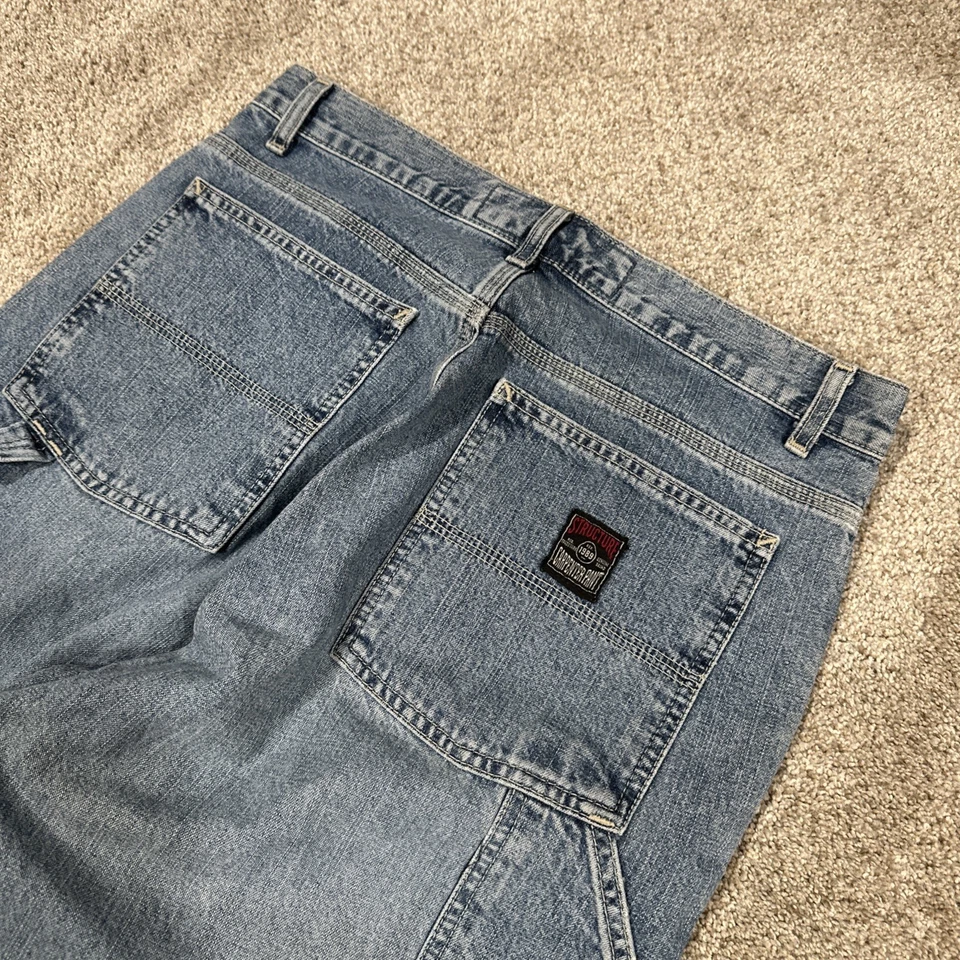 Vaqueros Carpintero Azul Sueltos Vintage Hombre Structure Talla 31/32 Foto 4 de 4