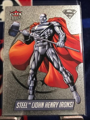Fleer Ultra Superman STEEL (JOHN HENRY IRONS) Silver Medallions Insert #M-9