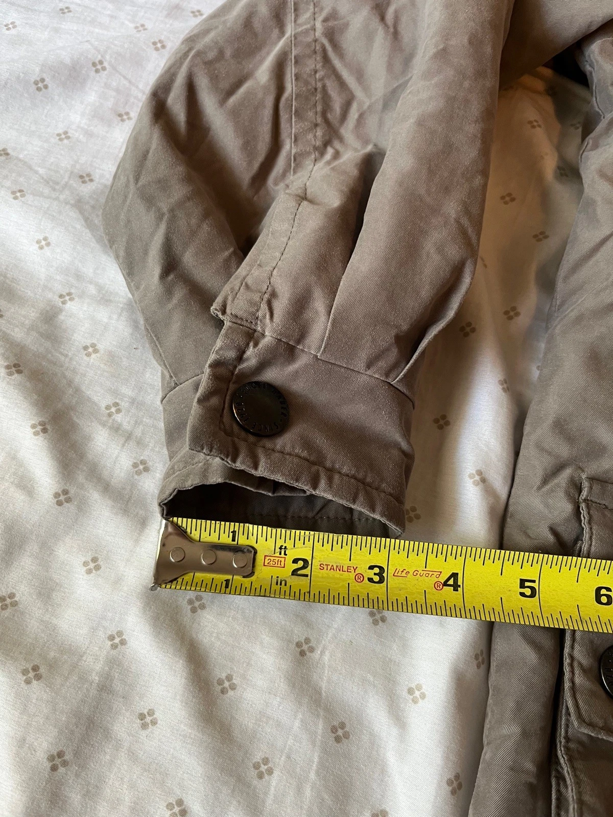 Eddie Bauer JacketTan Corduroy Collar Barn Coat Parka Chore Flannel Line