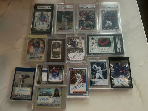 HIGH END CARD LOT AUTO PSA RC 1/1 w/ VLADDY JR. ACUNA LEO DE VRIES SAL STEWART