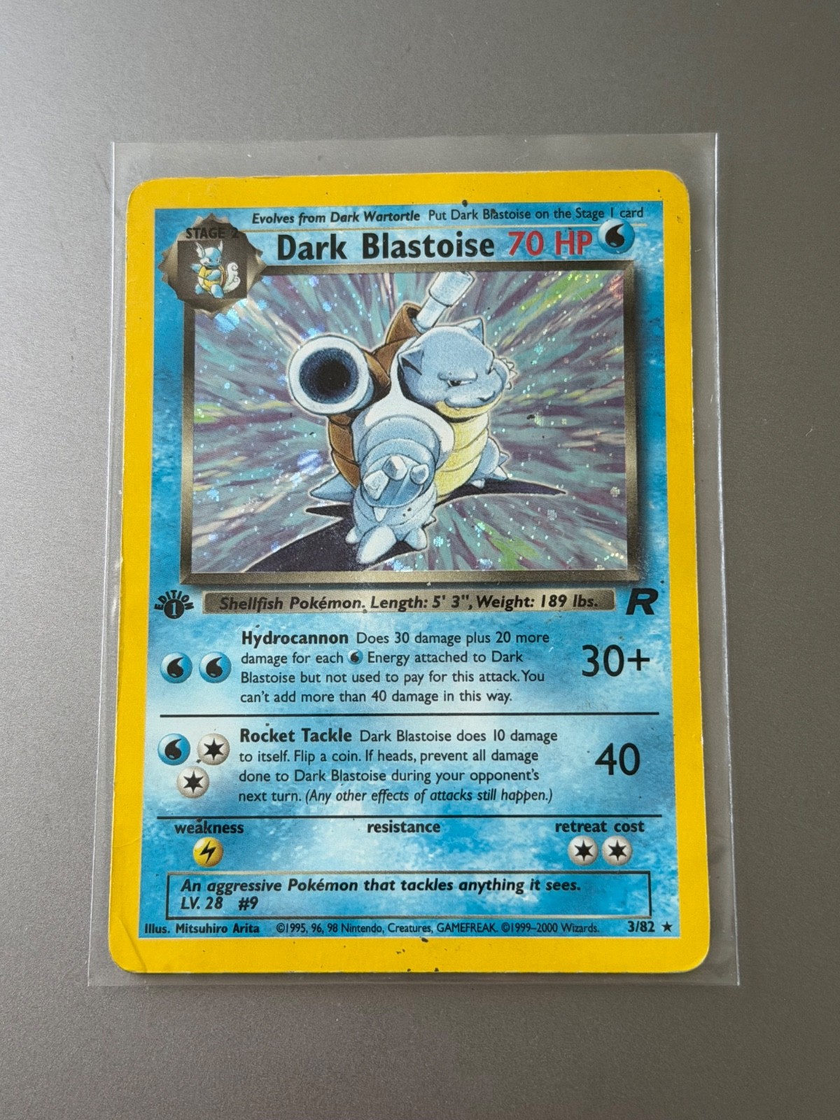 Dark Blastoise HOLO 1st Edition!! 3/82 Team Rocket - MP