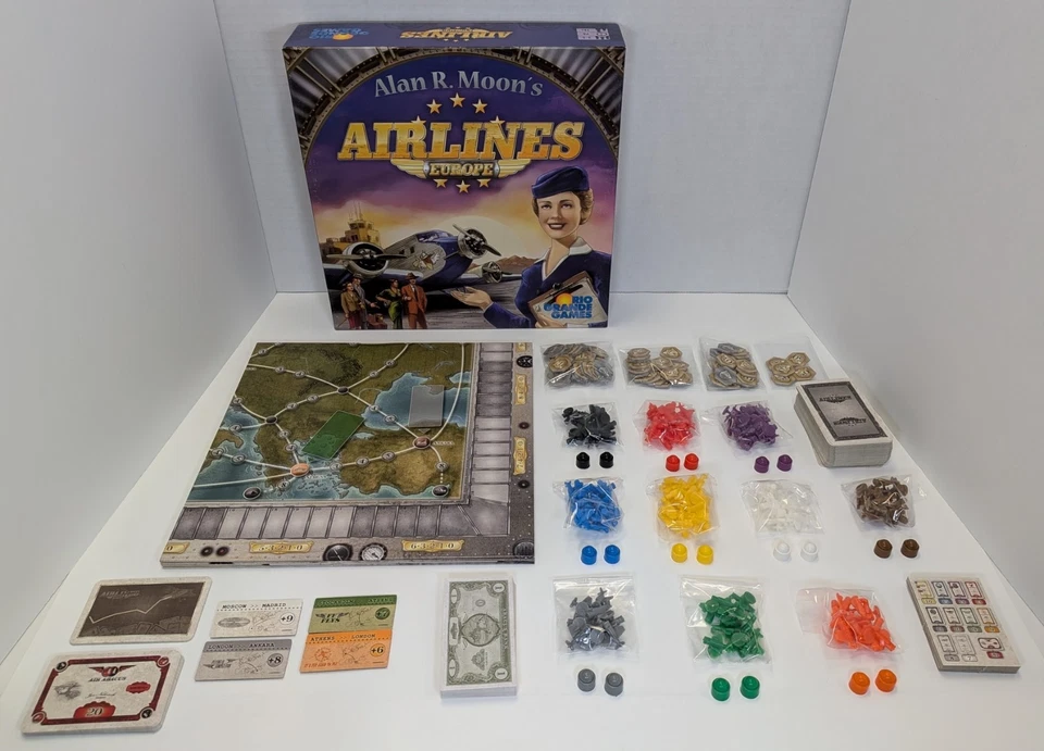 Airlines Europe Board Game Rio Grande Games Alan R. Moon 2011 Complete OOP - Image 4 of 4