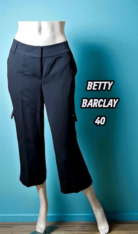 Betty Barclay Taille 40 Superbe pantacourt noir femme polyester corsaire - Photo 1/2