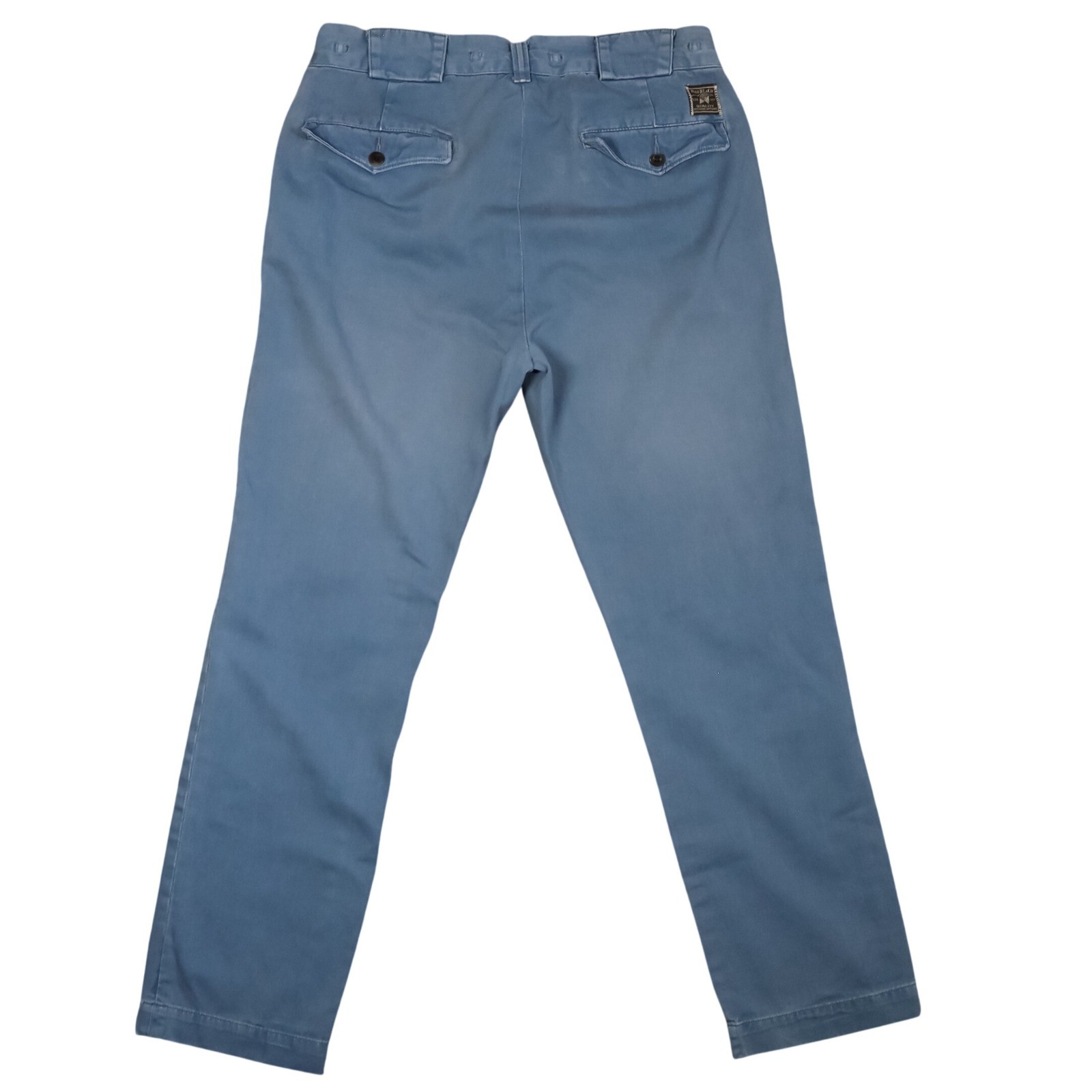 Polo Ralph Lauren Slim GI Fit Pants Garment Dyed Mens 32x30 Blue Chino Military image 2