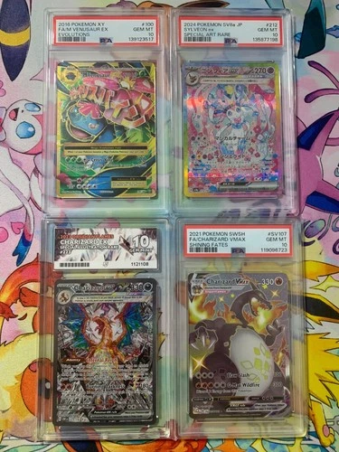 Pokémon TCG Graded Card Slab Bundle 3 x psa 10 1 x ace 10 all slabs in photo