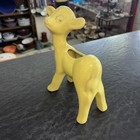 McCoy Vintage 1940s Pottery Baby Calf Planter Gloss Yellow Deer — photo 4
