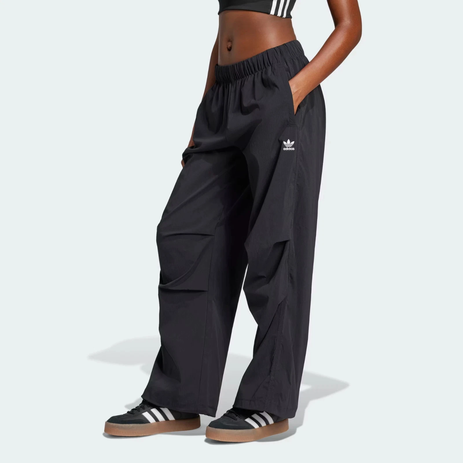 adidas Originals Women's Essentials Ripstop Parachute Pants Black