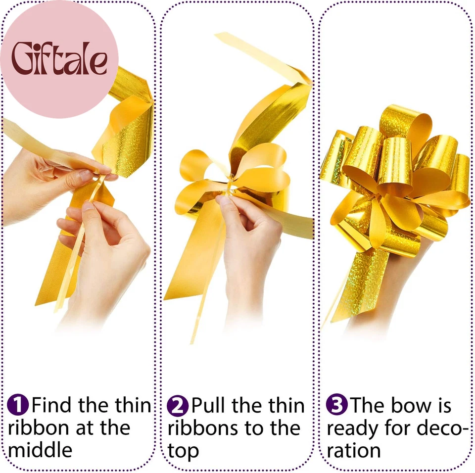 1 Set Christmas Tree Removal Storage Bag and Golden Ribbon Pull Bow Christmas Tr - Image 3 of 4