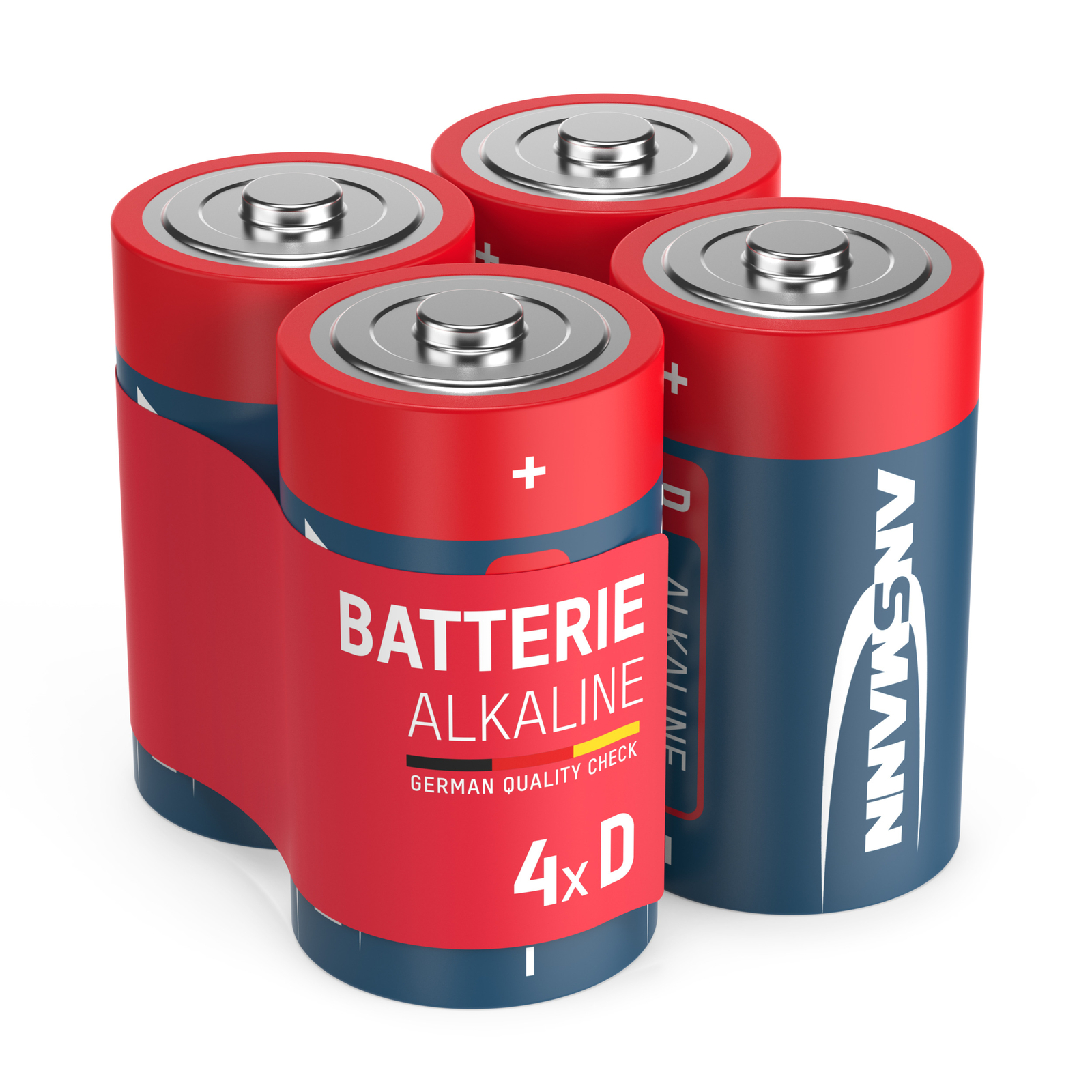 ANSMANN Alkaline Batterien Mono D LR20 1,5V, 4 Stück