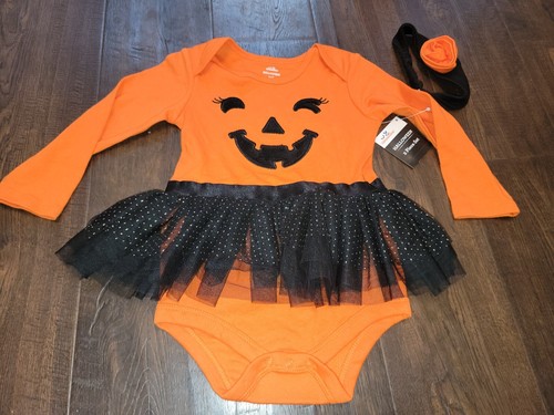Nuevo Body Tutú Calabaza Naranja y Negro Celebrate Halloween Niñas Talla 24 Meses - Imagen 9 de 9