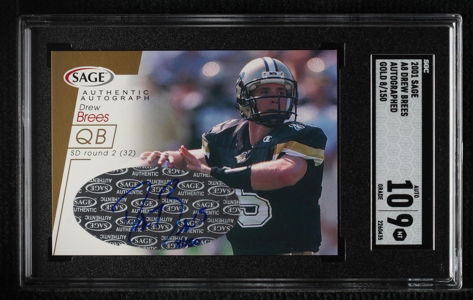 2001 Sage Drew Brees #A8 - 1 of 2