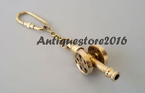 2 X Beautiful Brass Ship Anchor Key chain old style antique qualityNautical Xmas