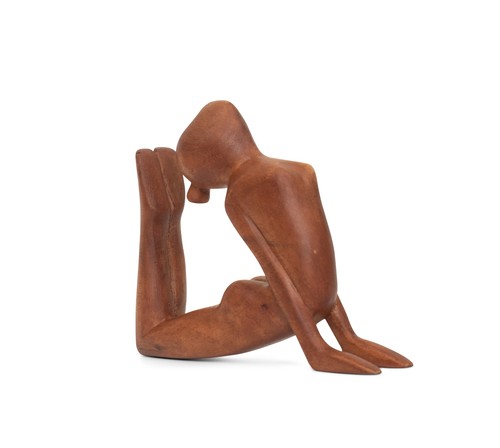 8" Wooden Handmade Mini Yoga Figurine Statue Sculpture Yogi - King Cobra Pose - Picture 2 of 6
