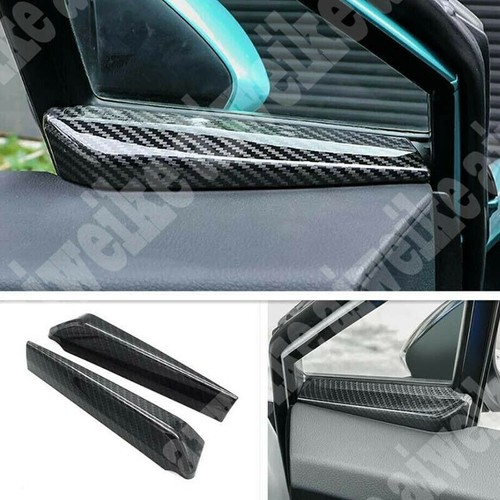 For Toyota CHR C-HR 2016-2023 Carbon Fiber Inner Triangle Frame Decor Trim Cover - Picture 2 of 7