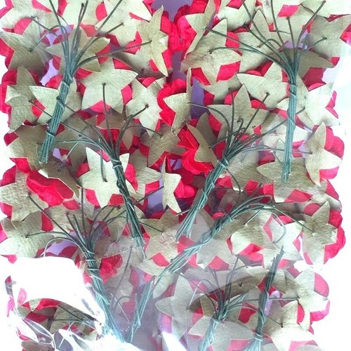 100x Papel Flores Rosa Rojo Artesanía Artesanía Miniatura Tarjeta de Boda Libro de recortes - Imagen 4 de 9