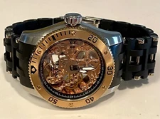 50mm Skeleton Mechanical | Rosetn SEA SPIDER | Black Link-Bracelet Invicta Watch